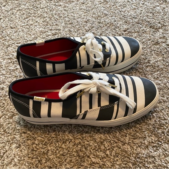 Keds + Kate Spade Striped Sneakers Size 6.5 - Picture 7 of 10